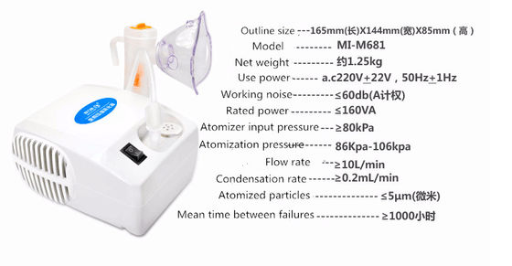 Air Compressor Nublizer  Medical Breathing Atomizer Machine For Homecare Nebulize Inhaler