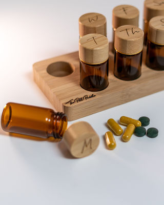 Portable Pill Paddle tube weekly pill storage tubing