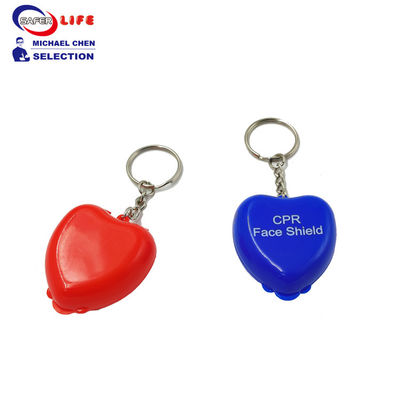 Wholesale first aid CPR face shield keychain life key chain CPR CE Heart shape