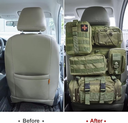 Tactical Truck Organizer 0.17KG Green Oxford Cloth Molle Bag