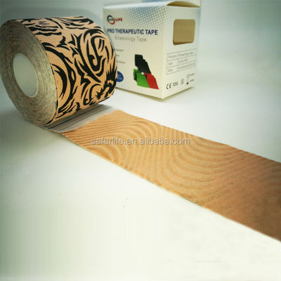 Hot Selling Cotton Kinesiology Sport Tape For Reduce Muscle Pain Tattoo Design 5CM*5M