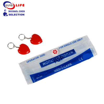 Wholesale first aid CPR face shield keychain life key chain CPR CE Heart shape